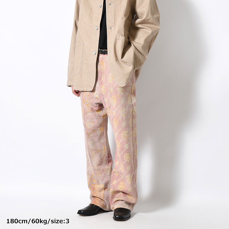 KANTHA QUILT 5 POCKET PANTS Size:3 -TYPE:C-