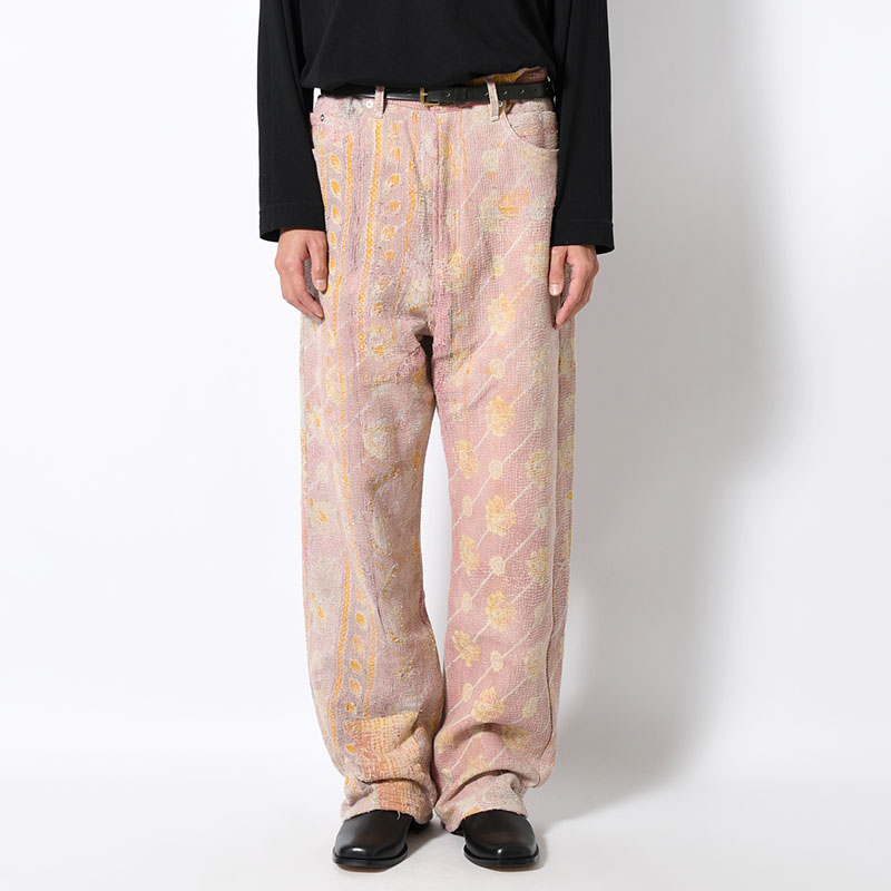 KANTHA QUILT 5 POCKET PANTS Size:3 -TYPE:C-