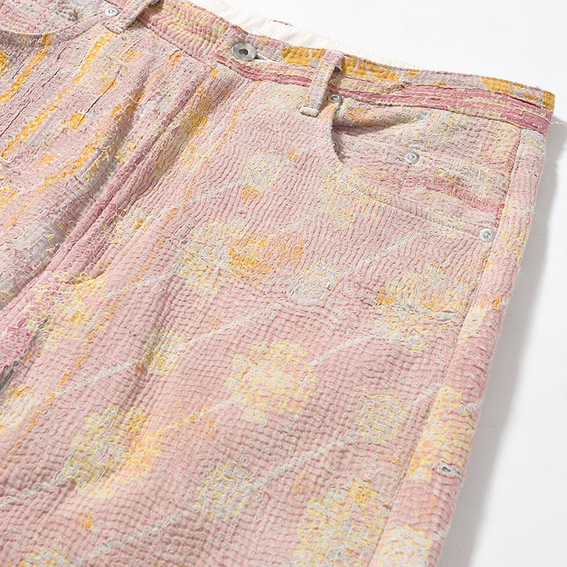 KANTHA QUILT 5 POCKET PANTS Size:3 -TYPE:C-