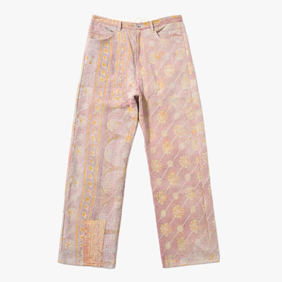 KANTHA QUILT 5 POCKET PANTS Size:3 -TYPE:C-