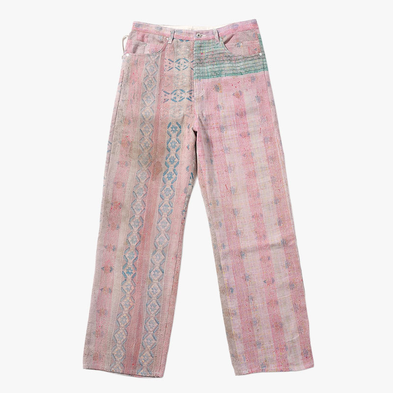 KANTHA QUILT 5 POCKET PANTS Size:3 -TYPE:D-