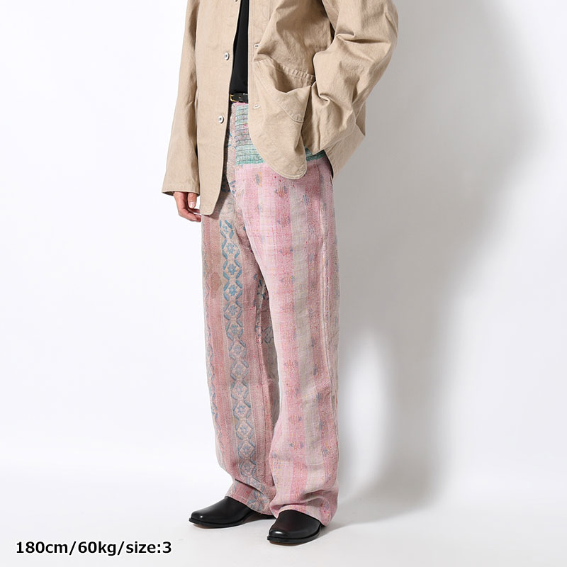 KANTHA QUILT 5 POCKET PANTS Size:3 -TYPE:D-