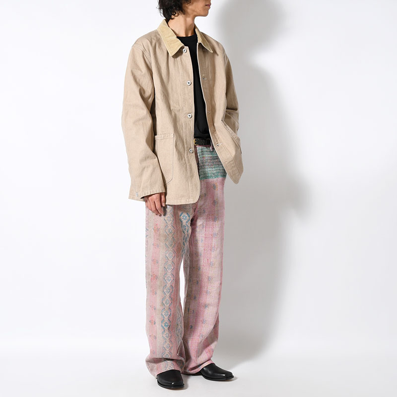 KANTHA QUILT 5 POCKET PANTS Size:3 -TYPE:D-