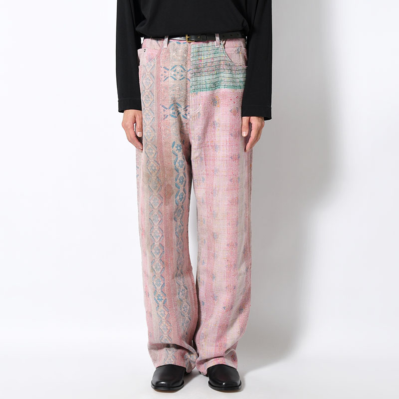 KANTHA QUILT 5 POCKET PANTS Size:3 -TYPE:D-