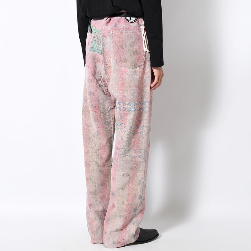 KANTHA QUILT 5 POCKET PANTS Size:3 -TYPE:D-