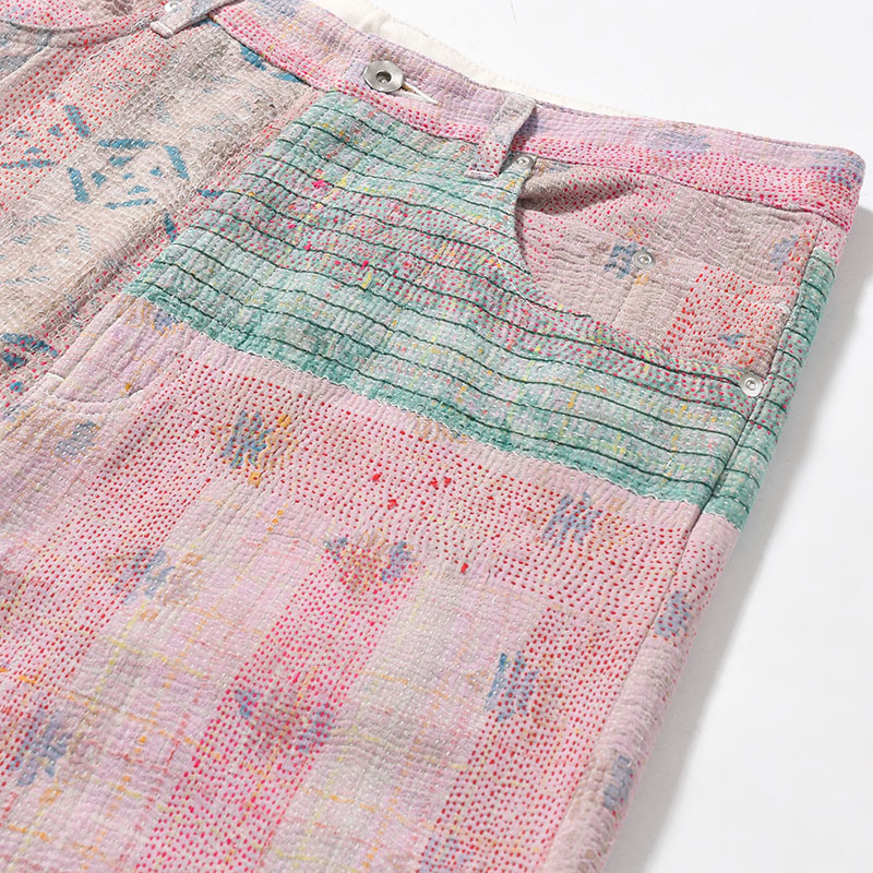 KANTHA QUILT 5 POCKET PANTS Size:3 -TYPE:D-