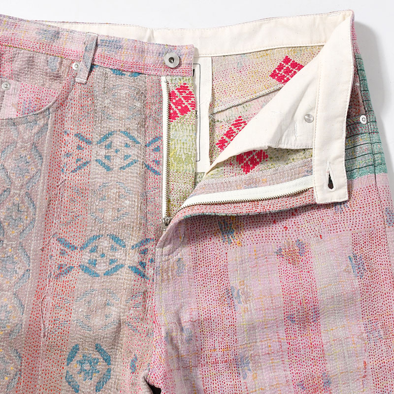 KANTHA QUILT 5 POCKET PANTS Size:3 -TYPE:D-
