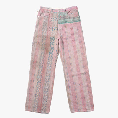 KANTHA QUILT 5 POCKET PANTS Size:3 -TYPE:D-