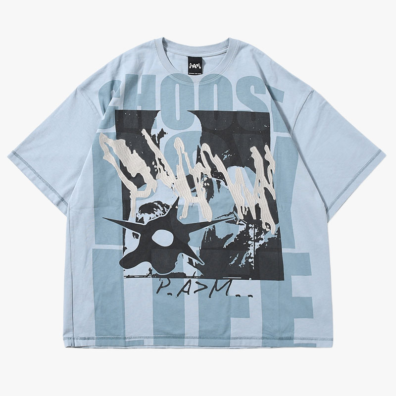 GOING OVER SPECIALTY SS TEE -LIGHT BLUE-