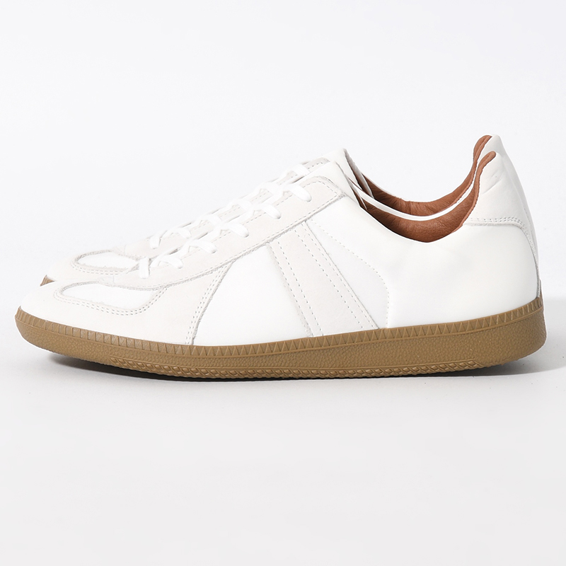 GERMAN MILITARY TRAINER NYLON×LEATHER -WHITE-