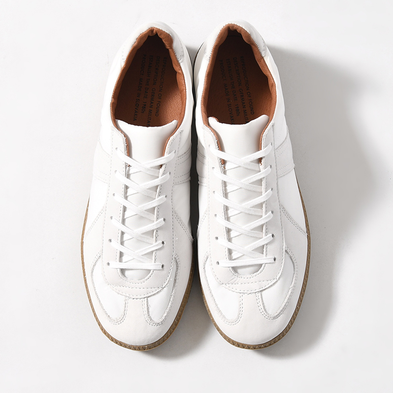 GERMAN MILITARY TRAINER NYLON×LEATHER -WHITE-