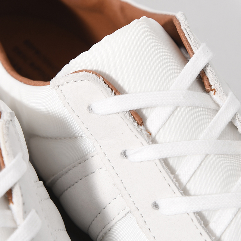 GERMAN MILITARY TRAINER NYLON×LEATHER -WHITE-