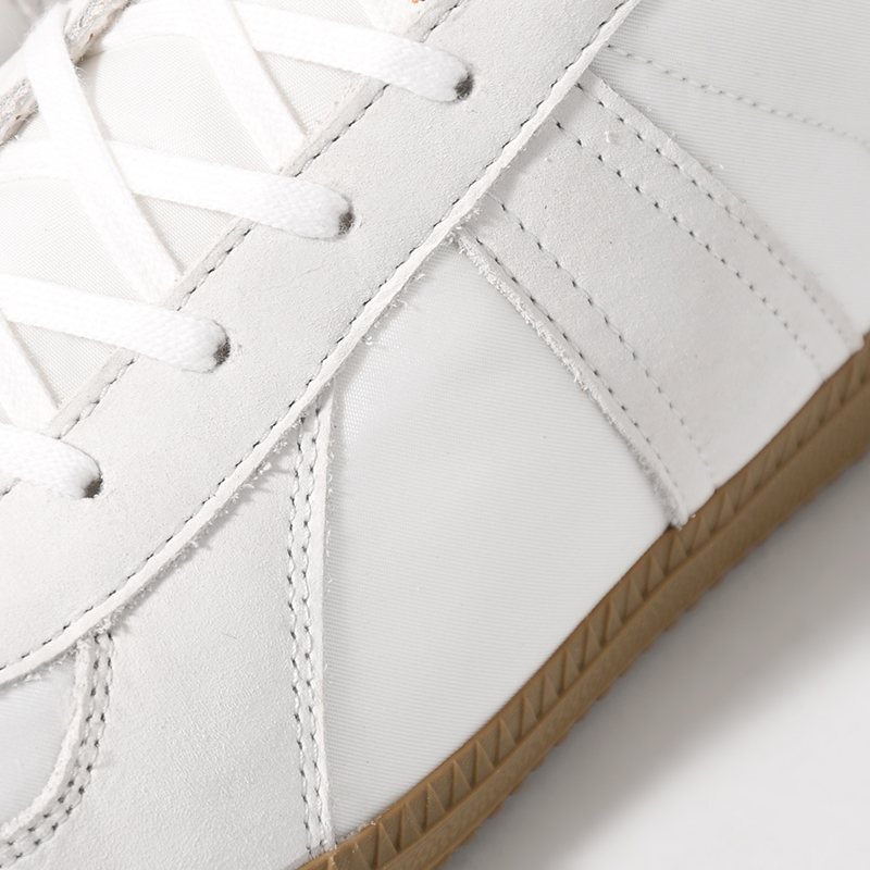 GERMAN MILITARY TRAINER NYLON×LEATHER -WHITE-
