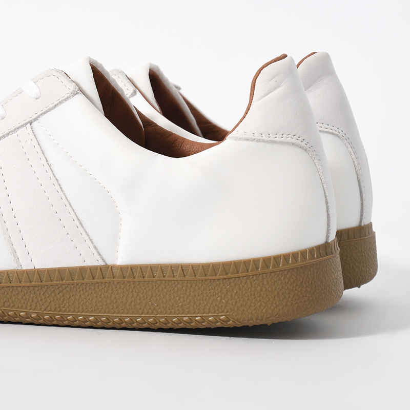 GERMAN MILITARY TRAINER NYLON×LEATHER -WHITE-