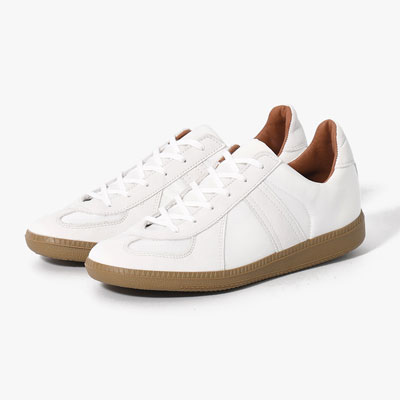 GERMAN MILITARY TRAINER NYLON×LEATHER -WHITE-