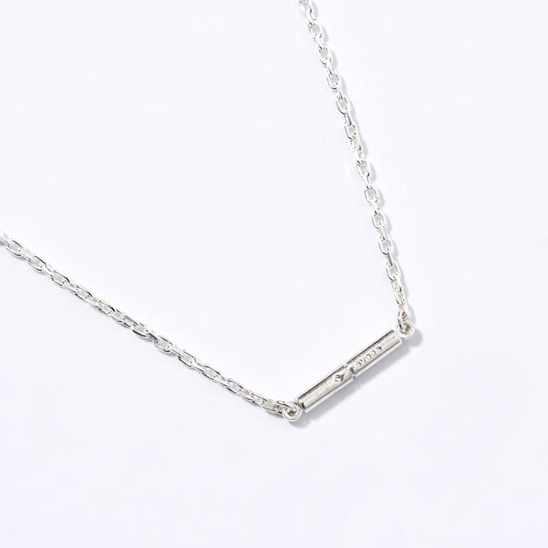 MIX CHAIN NECKLACE (1POINT GOLD) -SILVER-