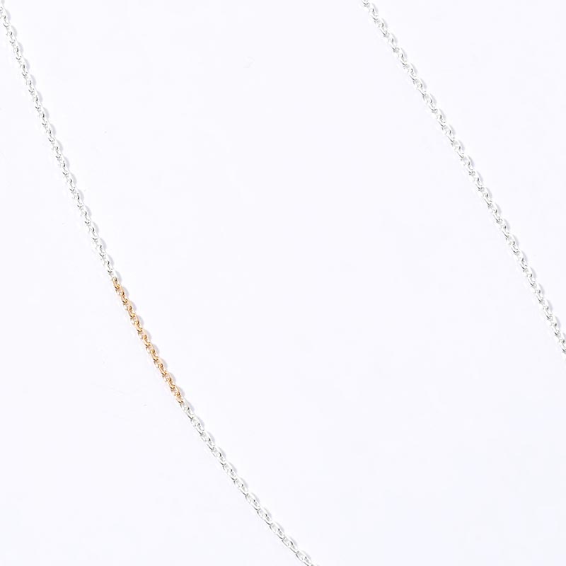 MIX CHAIN NECKLACE (2POINT GOLD) -SILVER-