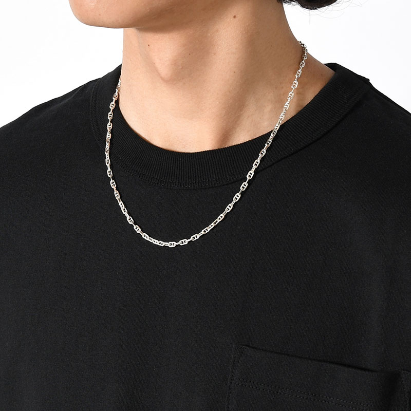 ANCHOR CHAIN NECKLACE 50cm -SILVER-