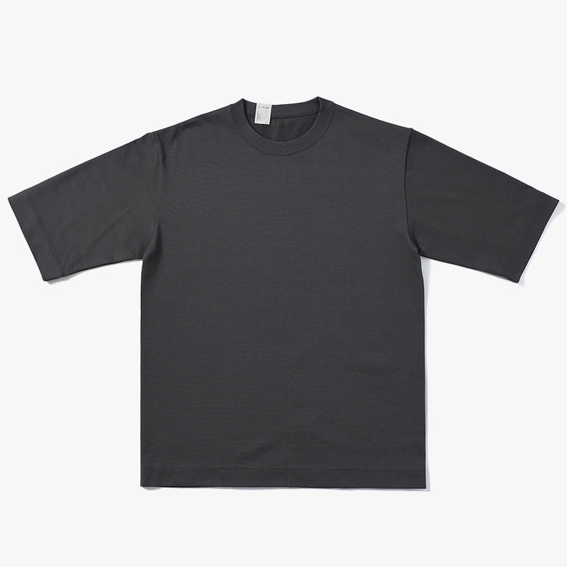 CREW NECK HALF SLEEVE T-SHIRT -3.COLOR-(CHARCOAL)
