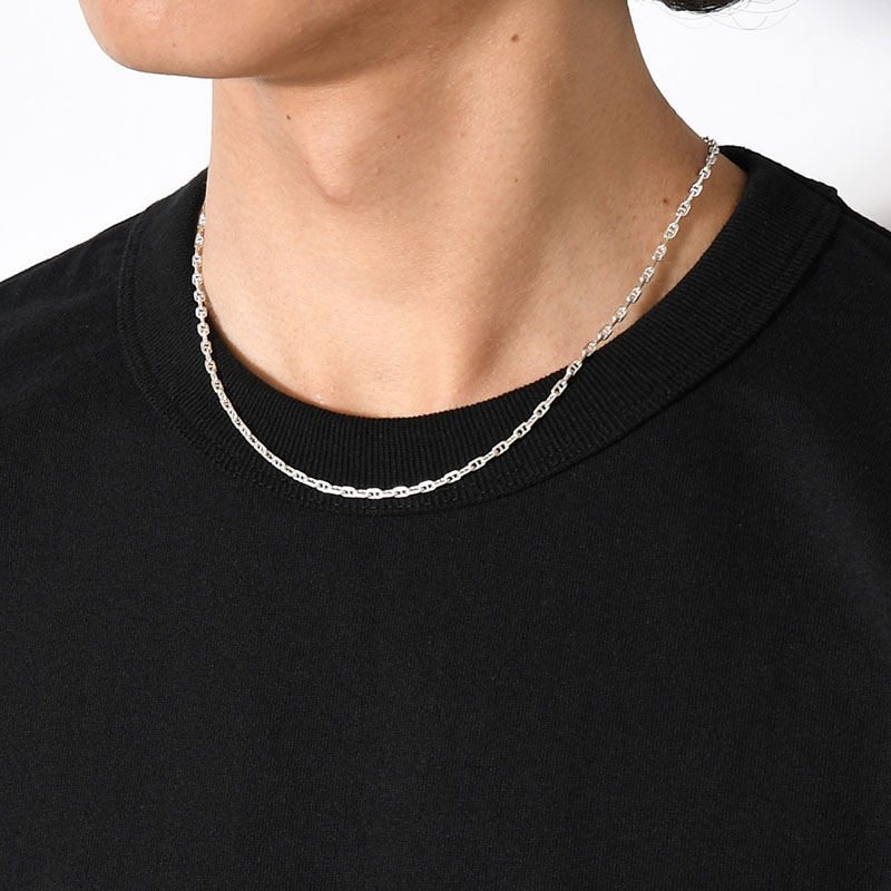 ANCHOR CHAIN NECKLACE 45cm -SILVER-