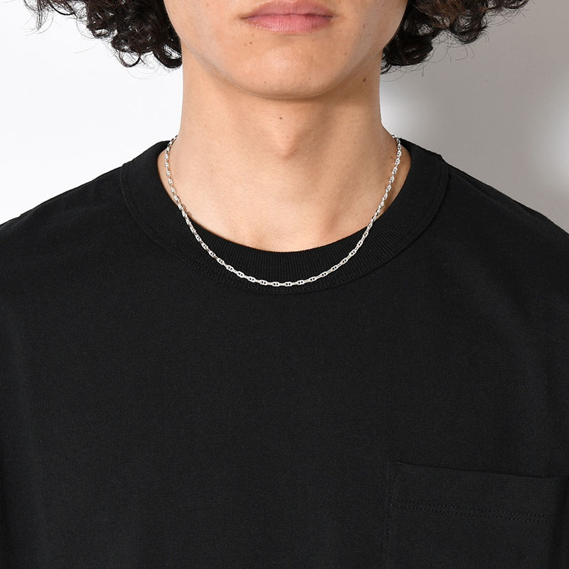 ANCHOR CHAIN NECKLACE 45cm -SILVER-