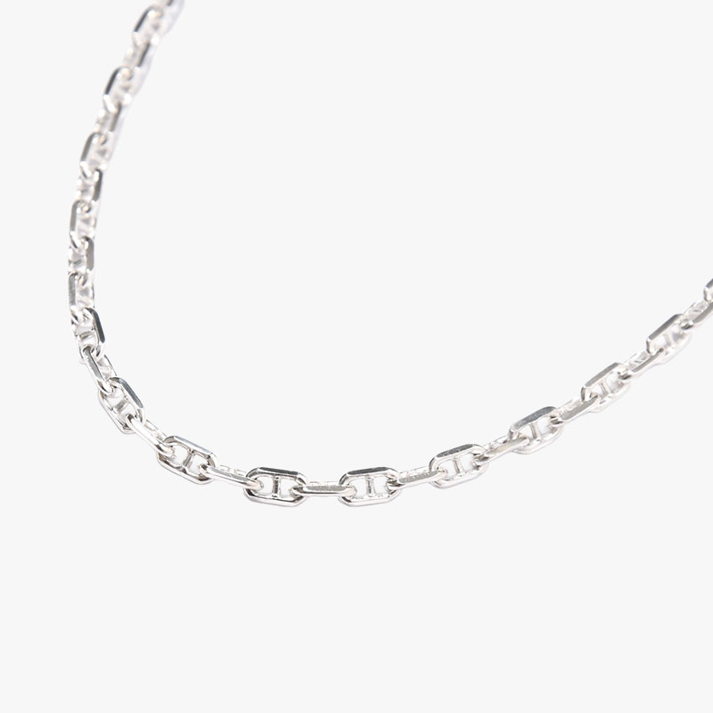 ANCHOR CHAIN NECKLACE 45cm -SILVER-