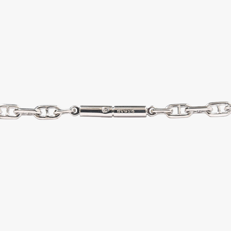 ANCHOR CHAIN NECKLACE 45cm -SILVER-