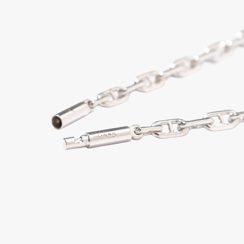 ANCHOR CHAIN NECKLACE 45cm -SILVER-