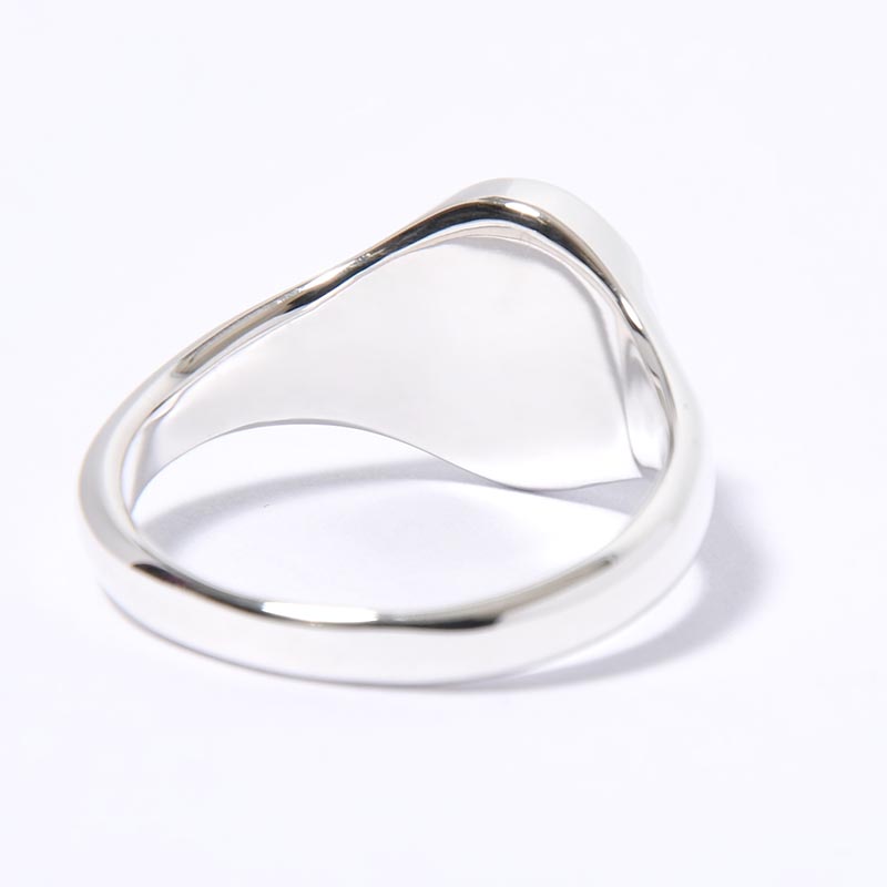 SIGNET OVAL RING(M) / ONYX -SILVER-