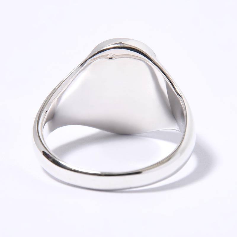 SIGNET OVAL RING(L) / ONYX -SILVER-