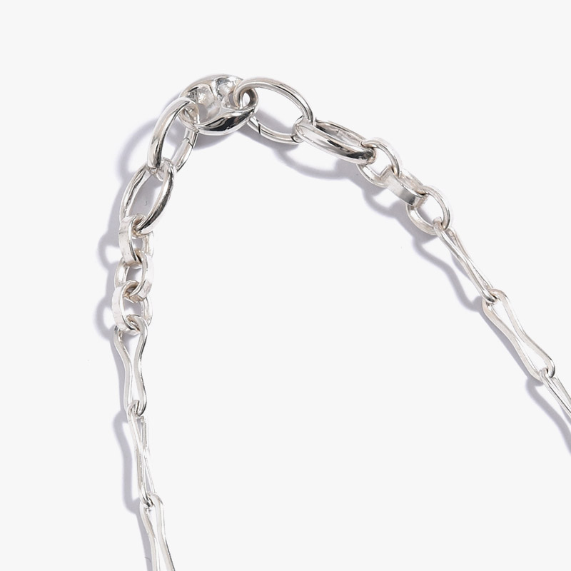 SM WAVE CHAIN NECKLACE 50cm -SILVER-