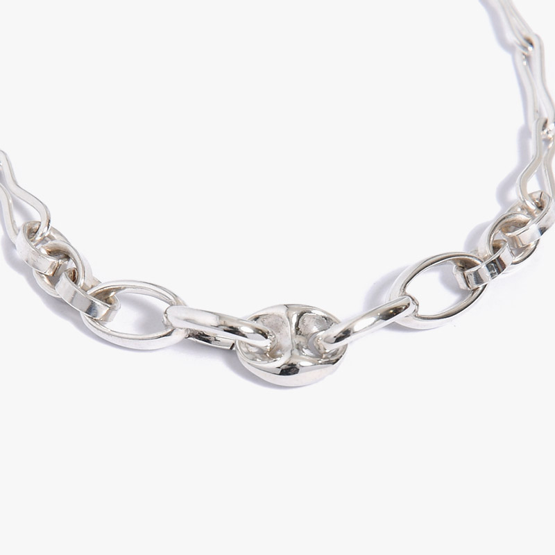 SM WAVE CHAIN BRACELET -SILVER-