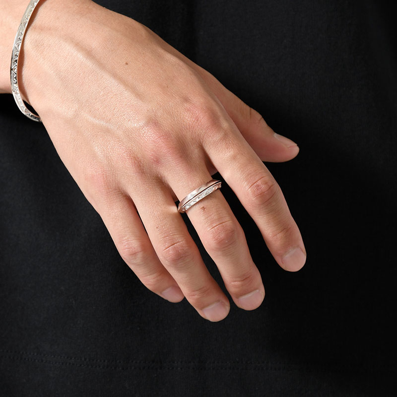 LAYERED ETHNOS RING -SILVER-