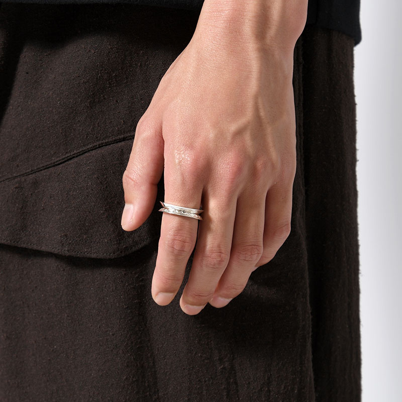 LAYERED ETHNOS RING -SILVER-