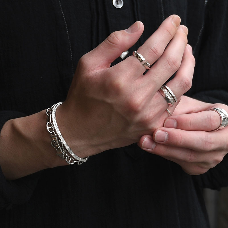 LAYERED ETHNOS RING -SILVER-