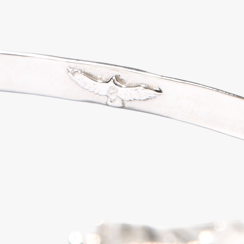 DOUBLE FACE ETHNOS BANGLE -SILVER-