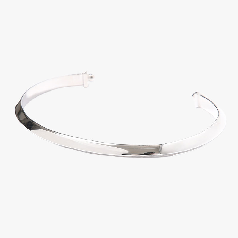 DOUBLE FACE ETHNOS BANGLE -SILVER-