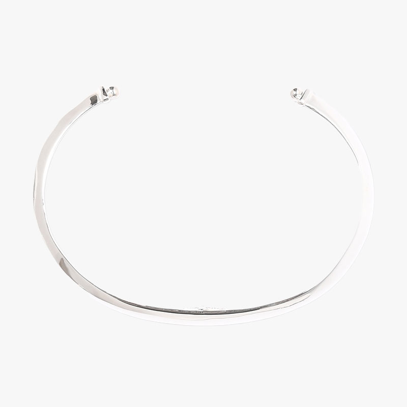 DOUBLE FACE ETHNOS BANGLE -SILVER-
