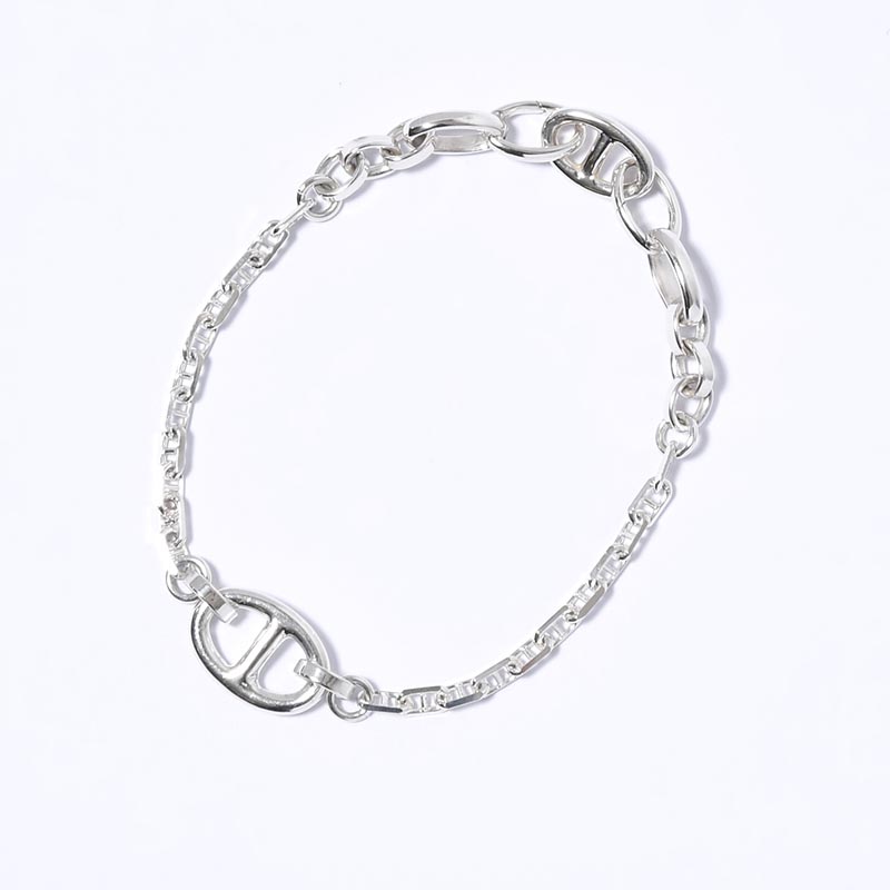 ANCHOR CHAIN BRACELET -SILVER-