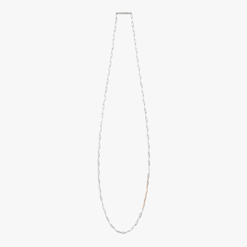 MIX CHAIN NECKLACE -SILVER/GOLD-