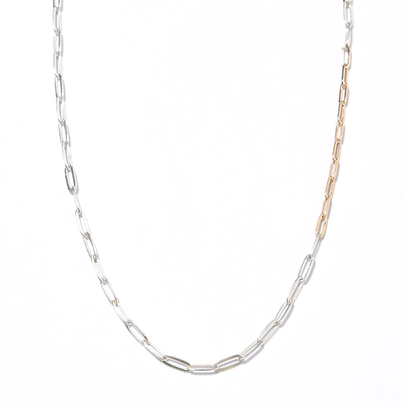 MIX CHAIN NECKLACE -SILVER/GOLD-