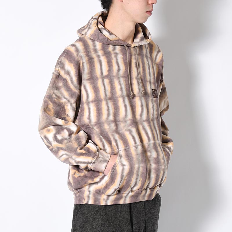 SWEAT HOODIE "MEX STRIPE DYE" -YELLOW STRIPE-