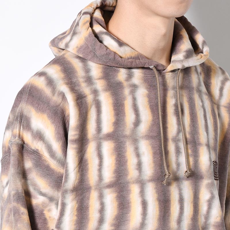 SWEAT HOODIE "MEX STRIPE DYE" -YELLOW STRIPE-