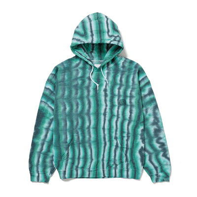 SWEAT HOODIE "MEX STRIPE DYE" -GREEN STRIPE-