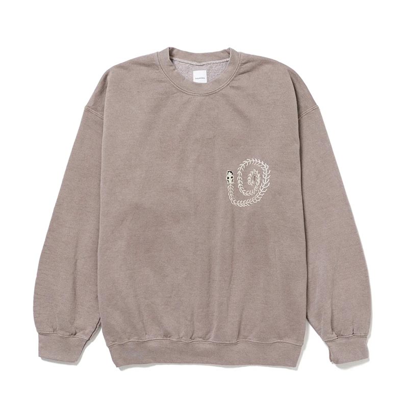 SWEATSHIRT "MEXICAN SKULL" -LIGHT GRAY OVERDYE-