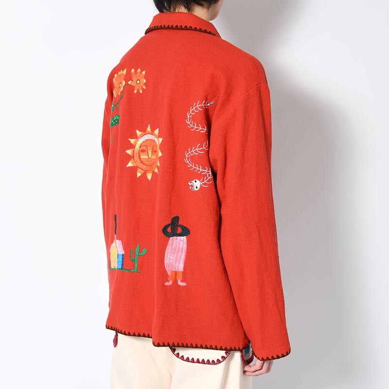 MEXICAN EMBROIDERY JACKET -RED-