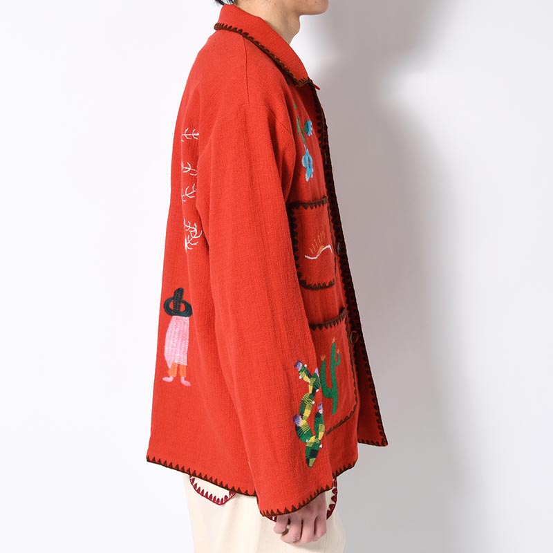 MEXICAN EMBROIDERY JACKET -RED-