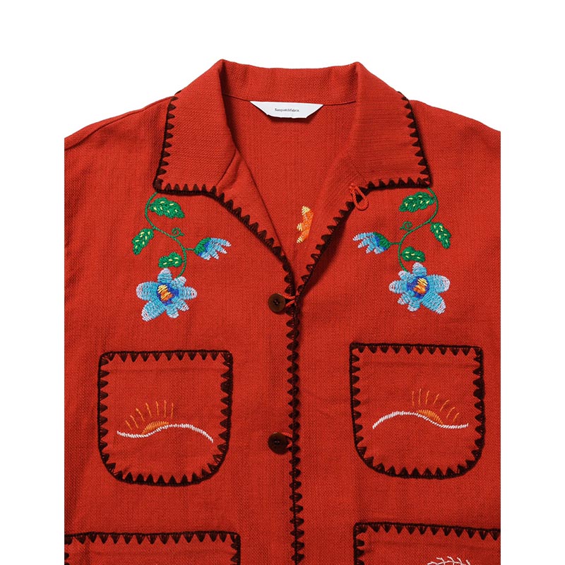 MEXICAN EMBROIDERY JACKET -RED-