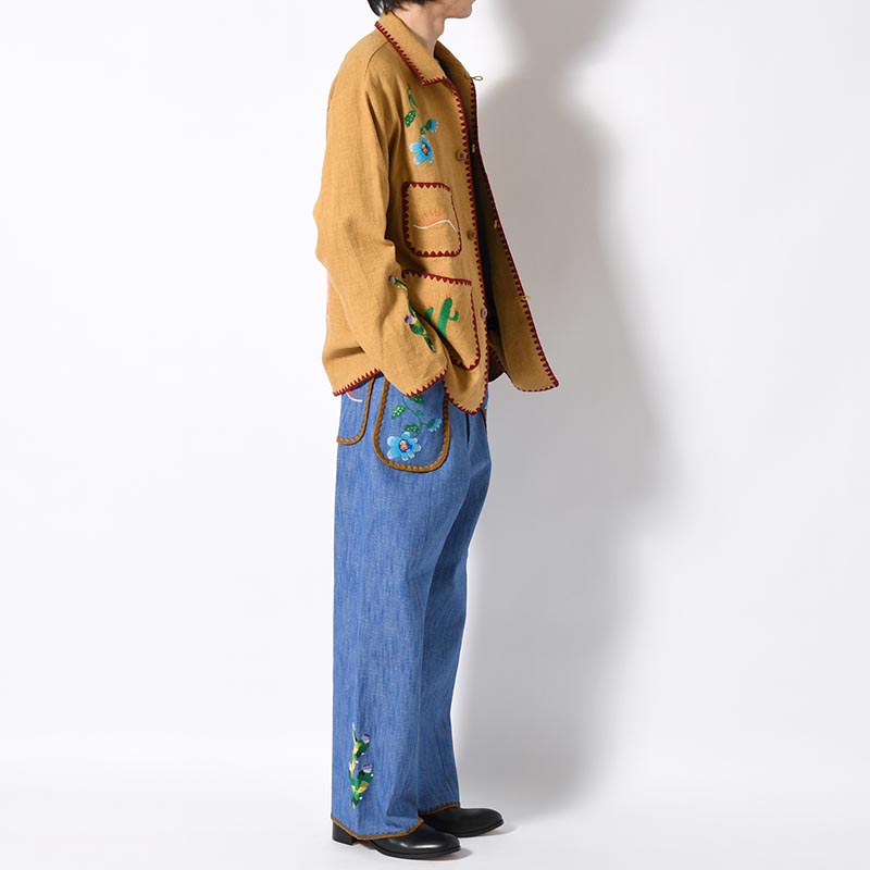 MEXICAN EMBROIDERY JACKET -MUSTARD-