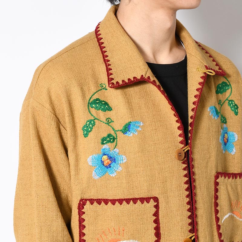 MEXICAN EMBROIDERY JACKET -MUSTARD-